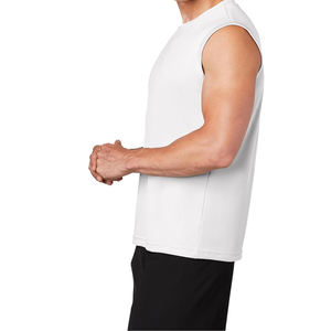 Wholesale Custom Made Sleeveless <b>Tank</b> <b>Top</b> Knitted 100% Cotton Breathable Quick Dry Workout Wear <b>Men</b> OEM Service - Product Image 5