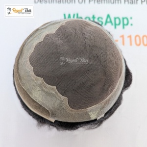 REGENT BWFL Premium pour hommes Toupet Trame nouée à la main avec Remy Hair Natural Wave Styles droits disponibles en stock en gros - Product Image 4