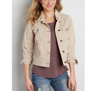 Women's <b>Quilted</b> Long Denim Jacket Casual Winter Oversize Button-Up Coat From BD - Product Image 2