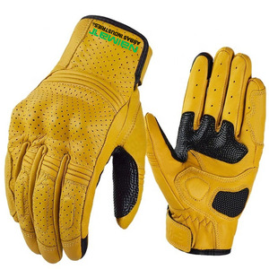 Top Premium haute qualité 100% gants en cuir pour cyclisme vélo conduite Logo personnalisé gants de vélo - Product Image 1