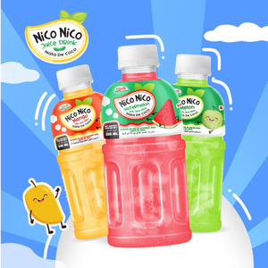 Jugo de Uva Roja Nawon con Nata de Coco, Delicioso Jugo de Frutas en Botella de 320 ml, Producto Más Vendido - Product Image 3