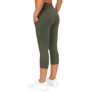 Custom Handcrafted Solid Mid Waist <b>Women's</b> Fitness <b>Leggings</b>-Spandex/Polyester Material Custom Colors & Sizes - Product Image 5