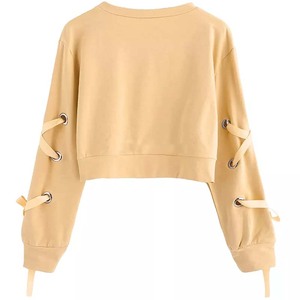 Hot Selling Solid Color Crop Hoodies Comfortable Premium High Quality Newest Style Women Crop <b>Top</b> Hoodies New Fashion <b>Winter</b> - Product Image 1