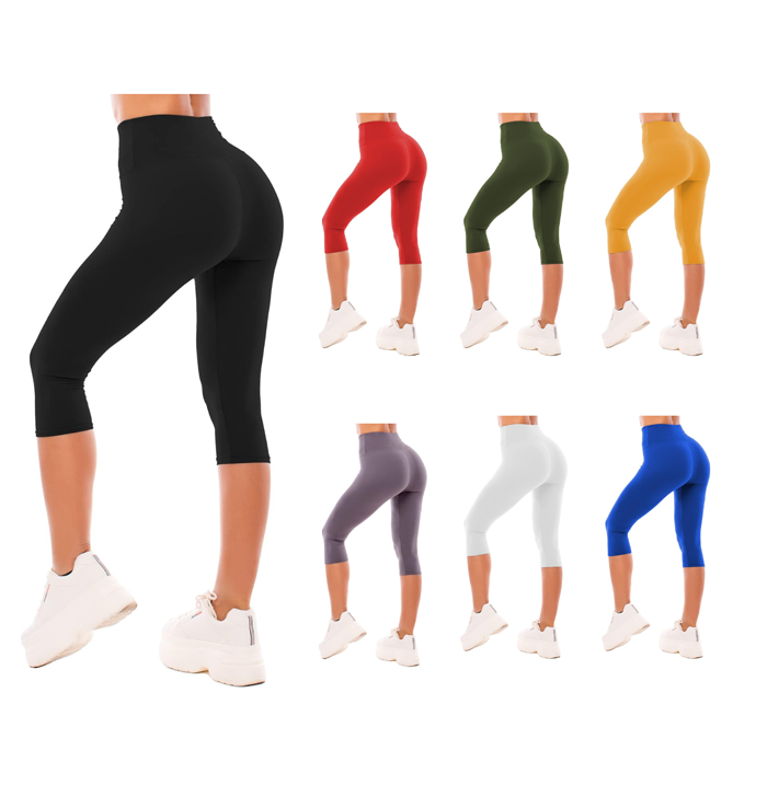 Plus Size Hot Selling Capri Pants For Women High Waisted Leggings Buttery Soft Yoga Pants for Workout Athletic