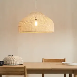 Abat-jour en osier antique Installation facile au plafond Hôtel Maison Abat-jour en rotin en gros bon marché en usine en vrac du Viet Nam - Product Image 6