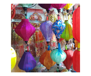 Gran oferta 2025 linterna vietnamita Hoi An de bambú de seda LED linterna colgante para exteriores Premium Hoi An linterna de bambú de seda al por mayor - Product Image 2