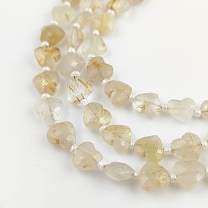 ลูกปัดพลอยควอตซ์ประดับพลอยสีทองธรรมชาติทรงเหลี่ยมเพชรพลอย8-9มม. หินหลวมเหลี่ยมเพชรพลอยได้รับการรับรองจากบุคคลที่สามตามต้องการ - Product Image 5