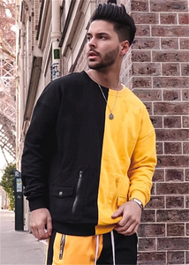 Chándal Deportivo Personalizado de Felpa Francesa para Hombre, Color Block, Corte Ajustado, Algodón - Product Image 3