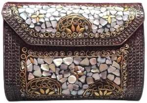 Pochette en métal sac à main multicolore mosaïque pierre pochette pour occasion de mariage à bas prix - Product Image 3