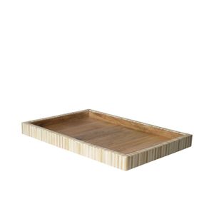 LISTE BONE INLAY PLATEAU Plateau de service fait à la main Incrustation d'os de luxe Ramadan Petit déjeuner Fruits Café Thé Plateau décoratif - Product Image 4