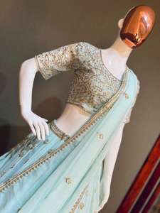 Lehenga Choli งานปักลายลำดับจอร์เจ็ต,ชุดปาร์ตี้สวมใส่ตามเทศกาลปี2022 - Product Image 4