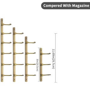 your home organization with these Antique Brass Brushed Bronze Row Hooks, a perfect blend of functionality and timeless style. - Product Image 2