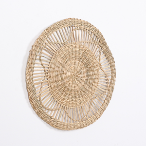 Mantel Individual Redondo Tejido a Mano de Fibra de Coco Natural - Product Image 3