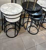 Table basse de luxe traditionnelle en fer, cadre noir, plateau métallique, écologique, avec rangement réglable, personnalisable, style antique pour la maison