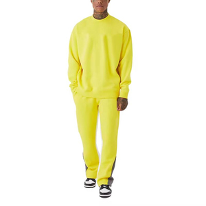 Ensemble de survêtement de luxe pour homme 100% coton, survêtement personnalisable avec fermeture élastique à la taille et design/logo personnalisé - Product Image 1