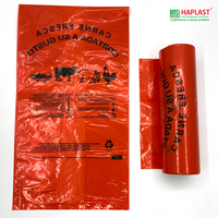 Sacs d'emballage alimentaire rouges imprimés personnalisés en gros, recyclables, pour aliments pour animaux, pain, gâteaux, en rouleau de sacs plastiques LDPE