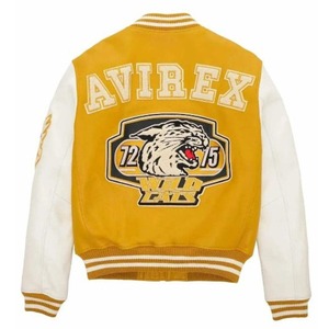 2025 vestes d'université en laine surdimensionnées à la mode coupe inclusive pour le sexe blocs de couleur rétro prêts à marque privée - Product Image 3