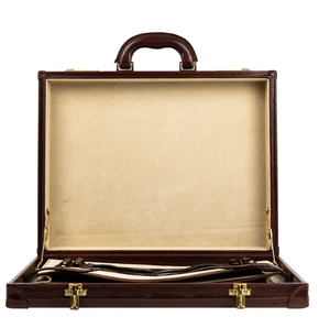 Brown <b>Leather</b> Attache Case, Hard-sided <b>Briefcase</b>, Attache <b>Briefcase</b> for Men Gifts for Him <b>Leather</b> <b>Briefcase</b> Man - Product Image 3