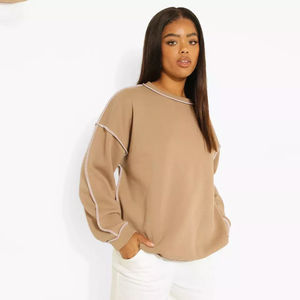 Sudaderas transpirables de invierno hechas a medida de alta calidad, sudaderas con capucha para mujer, precio barato con logotipo impreso en la parte delantera, tela de punto OEM - Product Image 3