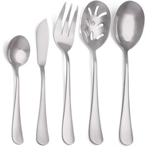 El mejor grado Compra a granel Directo de fábrica Cubiertos de acero inoxidable personalizados Juego de Cubiertos de alta calidad para regalo de boda Buffet Lunch Party - Product Image 5