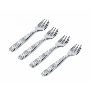 Fourchette à fruits en acier inoxydable de conception classique avec poignée de créateur faite à la main ensemble de fourchettes à fruits royaux pour restaurant - Product Image 5