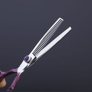 Professional Beauty Stainless Steel Right-Handed <b>Thinning</b> Barber Hair Scissors with Bent Golden Handle-SWISHER INTERNATIONAL - Product Image 5