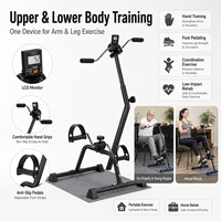 BNcompany SXZ-001 Appareil d'entraînement à la marche portable et réglable pour la rééducation des jambes et des bras, pédalier d'exercice pour personnes âgées