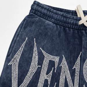 Short de survêtement taille moyenne pour hommes de haute qualité 100% coton solide Vintage brodé respirant séchage rapide - Product Image 4