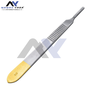 Hojas de bisturí #15 Incluye mango dorado de metal #3 Adecuado para dermaplaning, manualidades, Instrumentos/equipo Paquete de 10 - Product Image 6