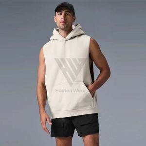 Sweats à capuche de sport pour hommes et vêtements d'entraînement, coupe musclée, pull-over streetwear, service OEM tendance, sweats à capuche de sport - Product Image 3