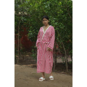 Women's Reversible Cotton <b>Kimono</b> Robe Lightweight Boho Loungewear with Pockets Spa <b>Beach</b> Resort Outfit Breathable One Size - Product Image 1