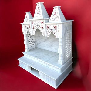 Altamente recomendado exclusivo indio incrustaciones Mandir piedra Natural mármol hogar santuario Venta Directa proveedor indio estilo religioso - Product Image 2