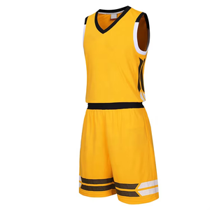 Uniforme de basket-ball léger et respirant pour hommes, ensembles de vente en gros avec impression personnalisée de logo en couleur - Product Image 1
