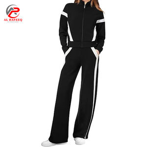 Vente chaude Logo Personnalisé 2 Pièces Femmes ZipUp Et Pantalon Toute La Longueur Ensemble De Survêtement Femmes Deux Pièces Jogger Et Chemise À La Mode Ensemble - Product Image 4