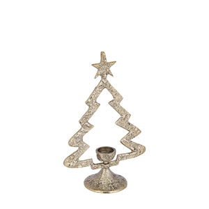 Elegant Customized <b>Rustic</b> Aluminum Christmas Tree Candle Holder Table <b>Centerpiece</b> Tealight Taper Holder Handmade Holiday Decor - Product Image 1