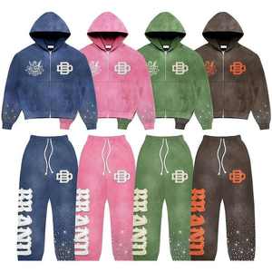 Conjunto de Shorts de 2 Piezas para Mujer, Talla Grande, Venta Caliente, 100% Algodón Tejido, Estilo Hip Hop, Estampado, Uso Diario de Otoño e Invierno - Product Image 1