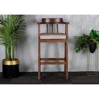 Tabourets de bar en bois faits à la main de qualité supérieure, design moderne et élégant, chaise haute avec assise souple, pour l'extérieur, la maison, les bars, les restaurants, les hôtels