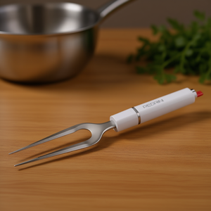 Fourchette de cuisine LILLO STILE en acier inoxydable 0755 chromé poli et blanc (33,5 cm) - Product Image 3