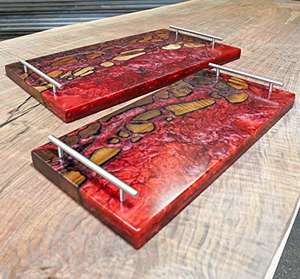 Bandeja de Servicio de Resina para Uso en la Cocina, para Servir en Fiestas, para Uso Festivo, para Regalos - Product Image 6