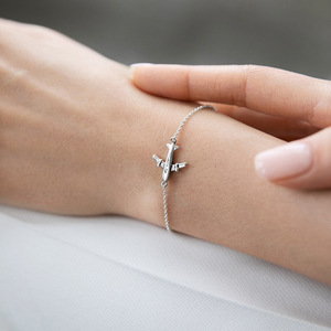 Ensemble de bijoux 925, faible MOQ, bague avion, bracelet, passionné de voyage - Product Image 3