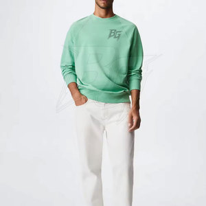 Factory Direct Custom Logo Winter Sweatshirt Solid 100% Cotton <b>Thick</b> <b>Fleece</b> Premium Quality Quick Dry Breathable Ribbed Cuffs - Product Image 3