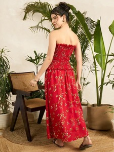 เดรสแม็กซี่ทำด้วยมือจากผ้าฝ้ายอินเดียสำหรับผู้หญิงชุดเดรสยาวอินเทรนด์สำหรับงานปาร์ตี้ฤดูร้อนและฮันนีมูน - Product Image 4