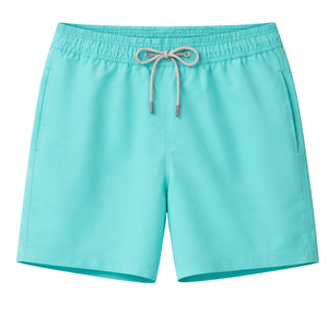 Shorts de bain pour hommes, séchage rapide, légers, vêtements de plage avec taille élastique, poches à cordon, maillots de bain d'été - Product Image 1