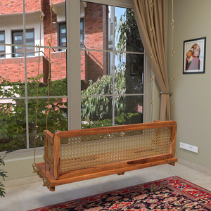 Wooden Swing Jhoola Living Room Furniture Handmade Traditional Design <b>Indoor</b> Outdoor 2 3 Seater Relaxation <b>Bench</b> - Product Image 2