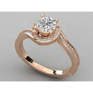 Bague pour femme en or 18 carats avec diamant solitaire cultivé en laboratoire - Product Image 4