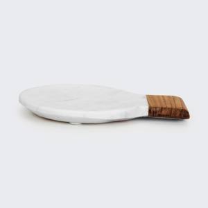 Repose-cuillère en marbre et acacia Support de cuisine en métal pour spatules Cuillères Pinces Plus - Product Image 2