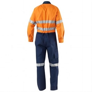 Overol de Seguridad de Algodón para Minería Unisex, Reflectante, Alta Visibilidad, Color Naranja, Ropa de Trabajo - Product Image 5