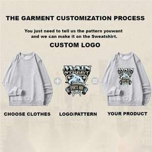 100% algodón 350GSM letra de gran tamaño bordada de talla grande pareja gota hombro Casual moda Sudadera de punto para hombres - Product Image 6