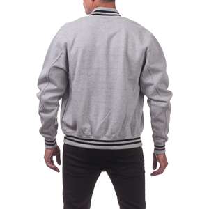 Chaqueta de béisbol universitaria con logotipo personalizado de último diseño 2025 para hombre High Street OEM Service Material de lona recubierta de manga larga para hombre - Product Image 2