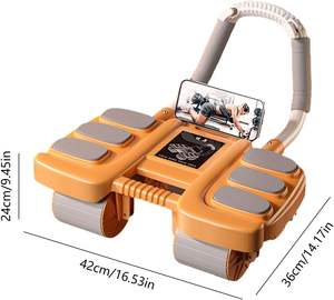 Factory Home Gym <span class=keywords><strong>Principiantes</strong></span> Smart Recoil Abdominal Trainer Roller Auto Return Ab Wheel Roller <span class=keywords><strong>con</strong></span> resorte de acero inoxidable - Product Image 4